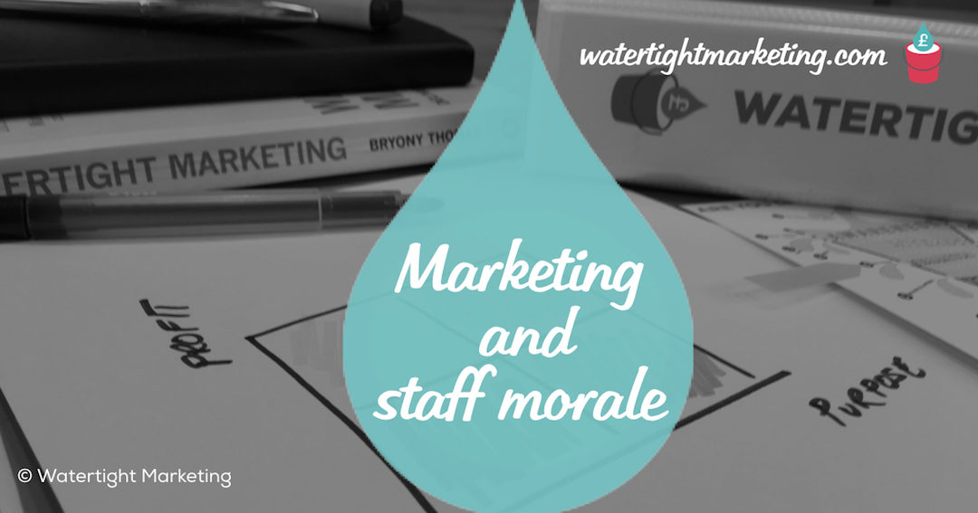 The effect of marketing on staff morale