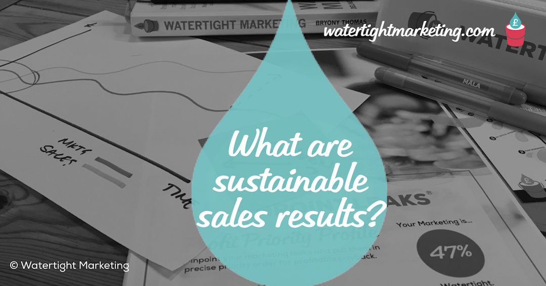What are sustainable sales results?
