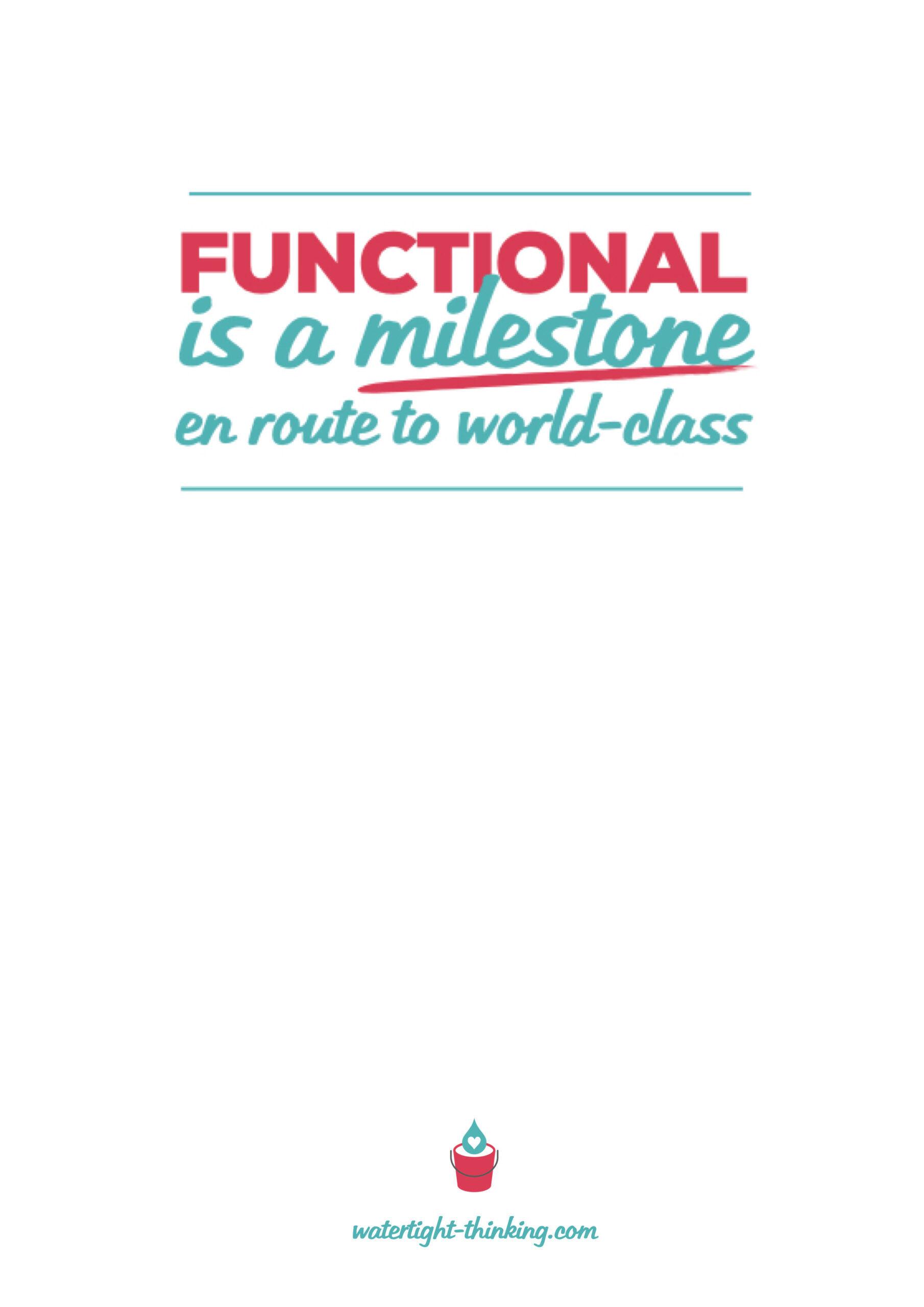 "Functional is a milestone en route to world class."